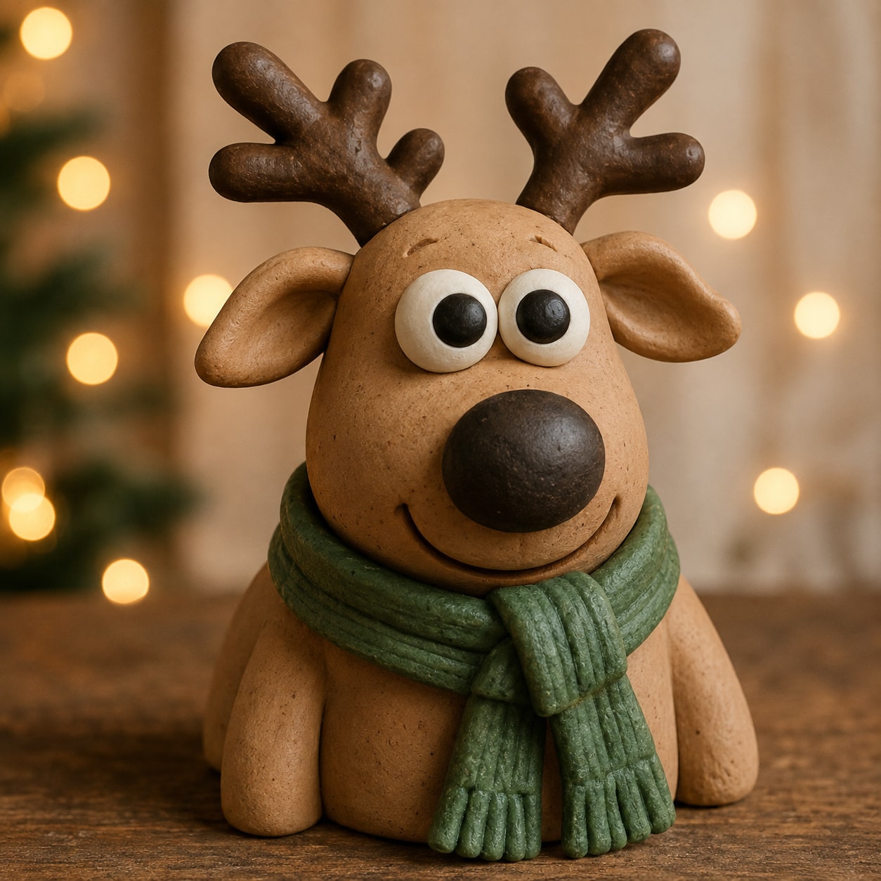 Aardman-style clay reindeer